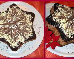 Рождественская звезда с шоколадным муссом