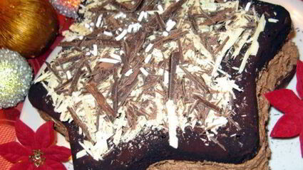 рождественская звезда с шоколадным муссом