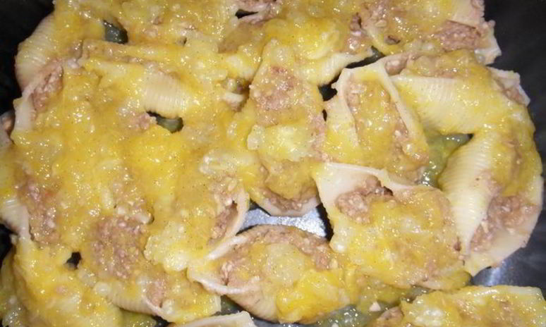 Рецепт сладкой пасты с яблочным муссом под апельсиновым соусом