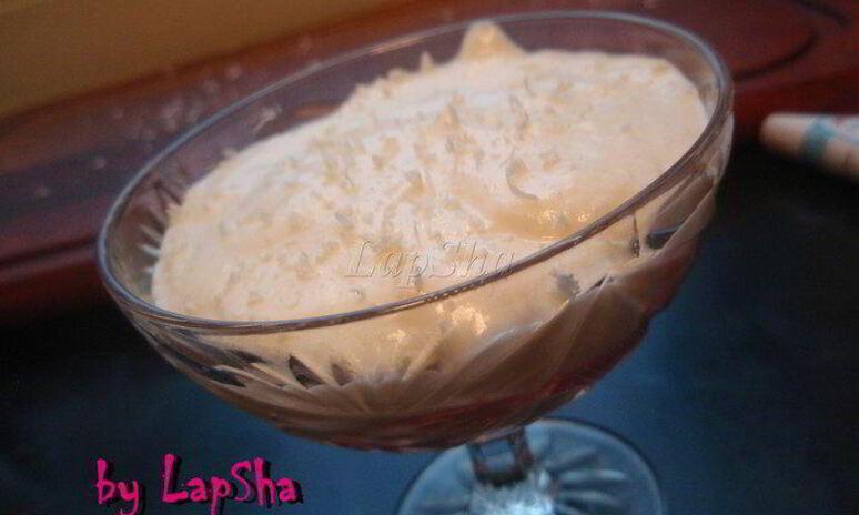 Рецепт слив в сиропе с муссом из белого шоколада