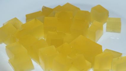 творожно-яблочный мусс с апельсиновым желе