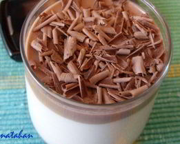 Творожный мусс с ореховой нугой и шоколадным марципаном