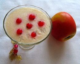 Яблочный мусс на манной крупе