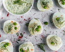 Яйца с муссом из рыбы