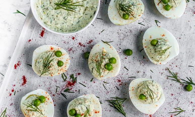 Рецепт яиц с муссом из рыбы