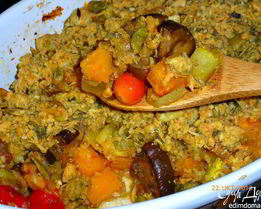 Овощной крамбл с тыквой