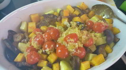 овощной крамбл с тыквой