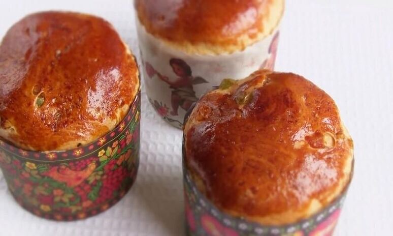 Рецепт кулича пасхального медового на воде с цукатами и изюмом