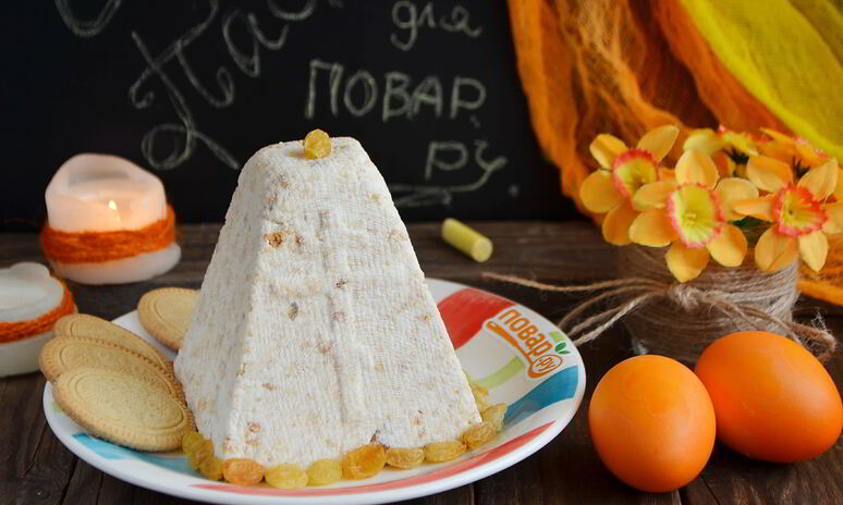 Рецепт пасхи из печенья и творога