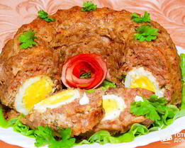 Пасхальное кольцо с яйцами