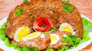 Пасхальное кольцо с яйцами