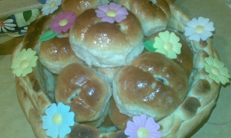 Рецепт пасхальных булочек в корзинке