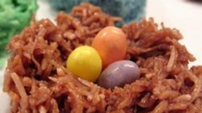 Пасхальные гнездышки из кокоса