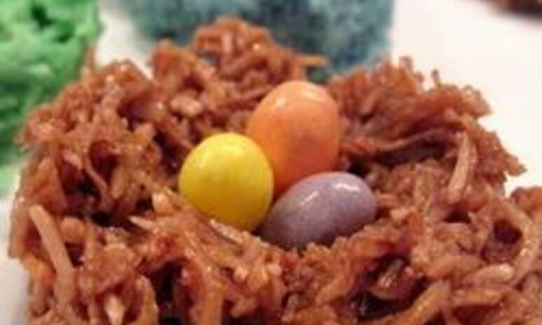 Рецепт пасхальных гнездышек из кокоса