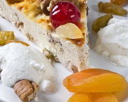 Сливочная пасха с орехами, цукатами и цедрой