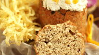 Творожный овсяный кулич