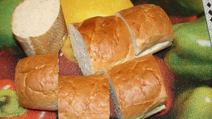 рыбный пудинг в багете