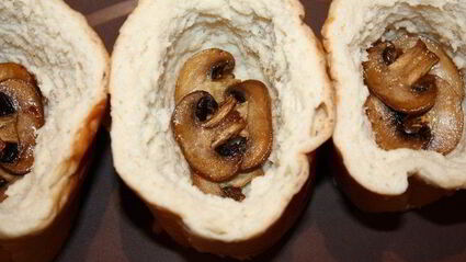 рыбный пудинг в багете