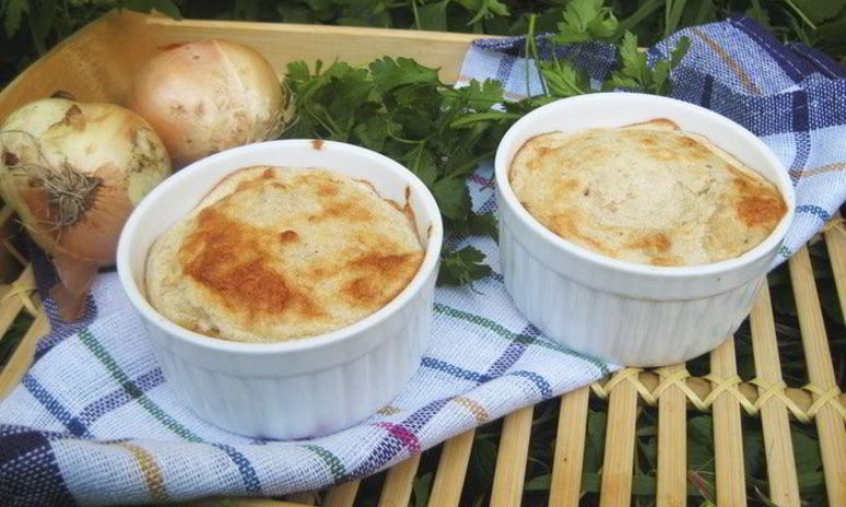 Рецепт хлебно-лукового суфле