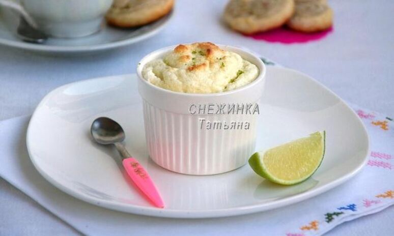 Рецепт лаймового суфле с сыром джюгас