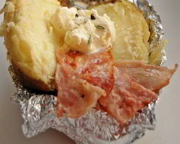 Печеный картофель с суфле из тимьяна