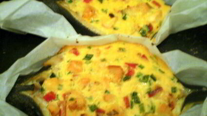 сибас с творожно-сырным суфле и семгой