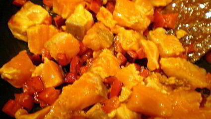 сибас с творожно-сырным суфле и семгой