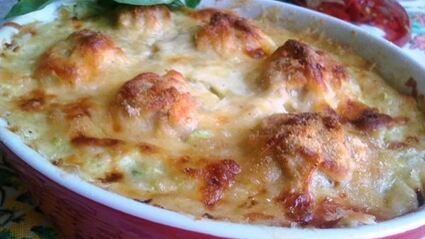 суфле из кабачков с куриными фрикадельками