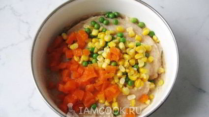 суфле из курицы с овощами