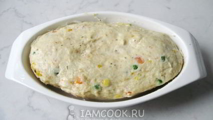 суфле из курицы с овощами