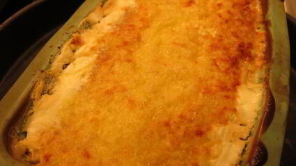 суфле из овощей под маслятами в сметане