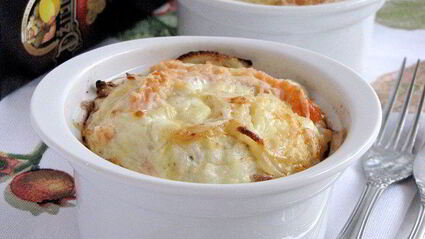 суфле с рисом, семгой и сыром джюгас