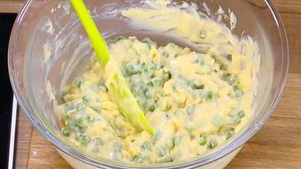 суфле с зеленым горошком