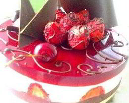 Торт-суфле с фруктами в желе