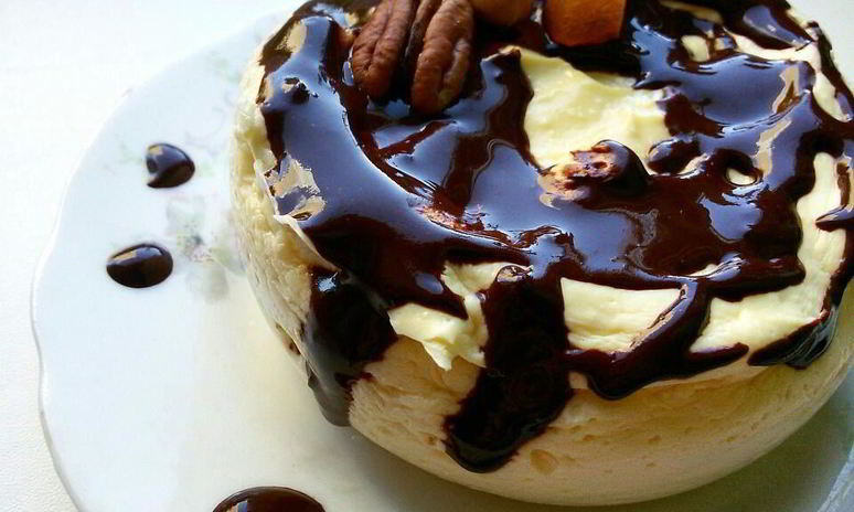 Рецепт творожного суфле-чизкейка в микроволновке