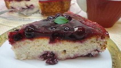 творожно-вишневый десерт