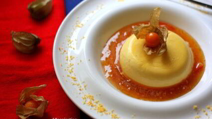 тыквенная панна котта с цитрусовым соусом