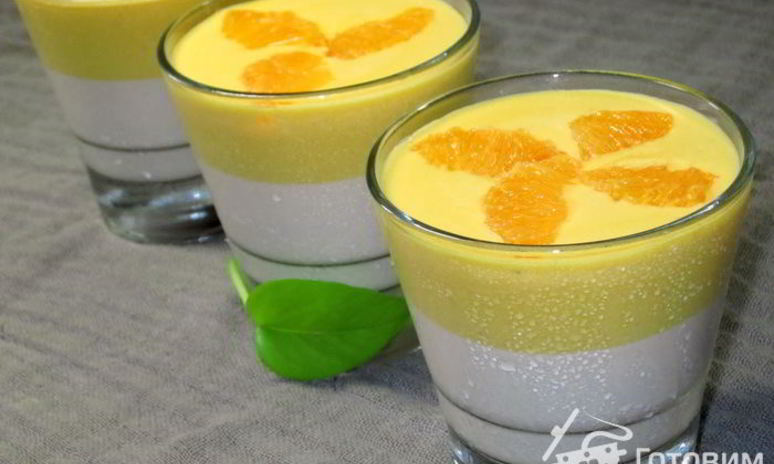 Рецепт желе из сметаны, тыквы и творога