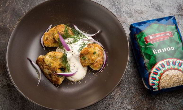 Рецепт биточков из киноа с цветной капустой и укропом
