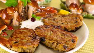 Драники с грибами