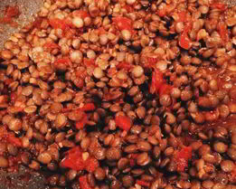 Гарнир из чечевицы по-азиатски