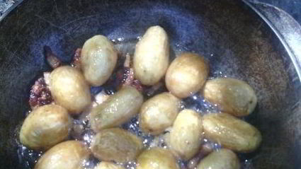 картофель с грибами на мангале