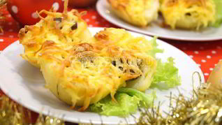 Картофель с грибами в духовке