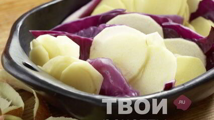 картофель с капустой