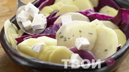 картофель с капустой