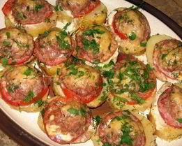 Картофель с мясным фаршем из духовки