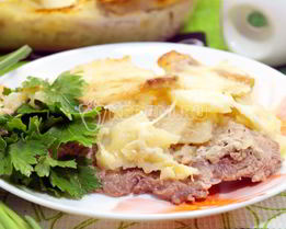 Картофель с мясом в духовке