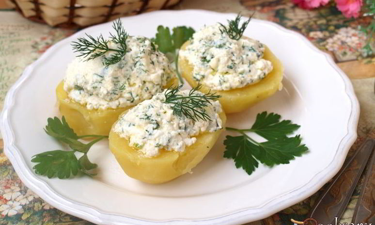Рецепт картофеля с творогом
