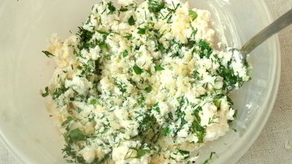 картофель с творогом