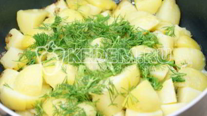 картофель с укропом